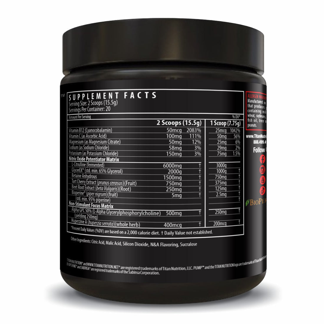 PUMP™ Nitric Oxide NON Stim Pre-Workout