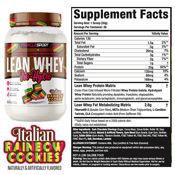 Lean Whey Iso Hydro Gourmet Protein 2LB