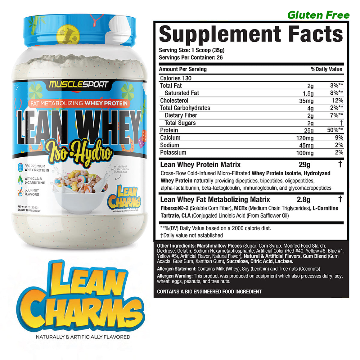 Lean Whey Iso Hydro Gourmet Protein 2LB